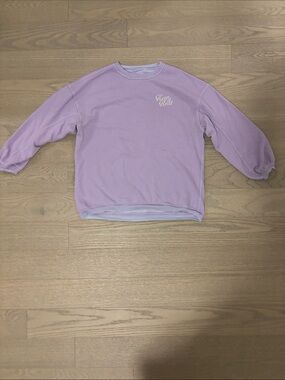 Aerie Lilac purple 'Keep It Real' graphic oversized Sweatshirt